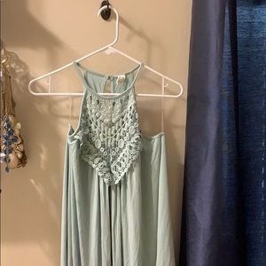 CY Fashion Mint Halter Dress
